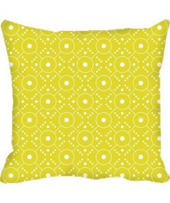 Yellow Circle  Design Custom Photo Pillow Cushion