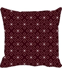 Maroon Square  Design Custom Photo Pillow Cushion