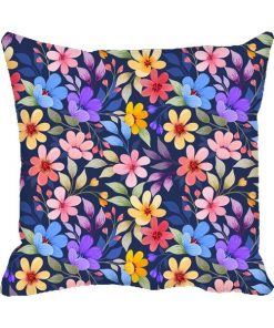 Multi Colour Small Flower Design Custom Photo Pillow Cushion