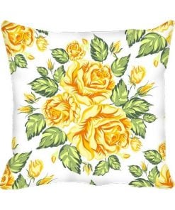 Golden Yellow Flower  Design Custom Photo Pillow Cushion