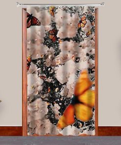 Butterfly Design Customized Photo Printed Curtain
