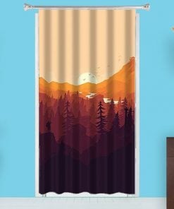 Mountain Sunrise Design Customized Photo Printed Curtain