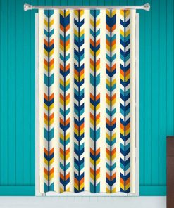 Multicolour Arrow Design Customized Photo Printed Curtain