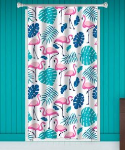 Flamingo Bird Design Customized Photo Printed Curtain