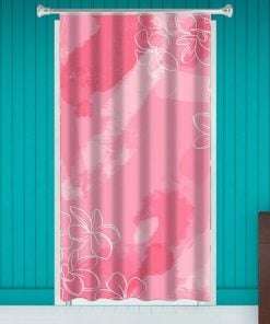 Watercolour White Flower Design Customized Photo Printed Curtain