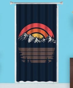 Mountain Painting  Design Customized Photo Printed Curtain