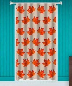 Autumn Leaf  Design Customized Photo Printed Curtain