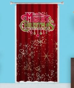 Merry Christmas Design Customized Photo Printed Curtain