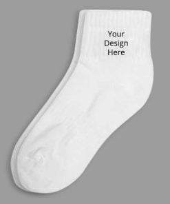 White Customized Photo Printed Socks