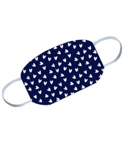 Shades of Blue Hearts Customized Reusable Face Mask