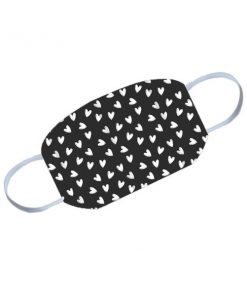 Small White Hearts Customized Reusable Face Mask