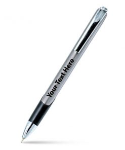 Silver and Black Unibody Customized Printed Ball Pen
