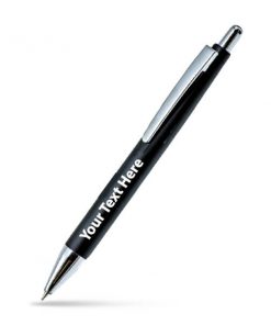 Basic Black and Silver Customized Printed Ball Pen