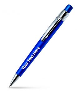 Shiny Blue Customized Printed Ball Pen