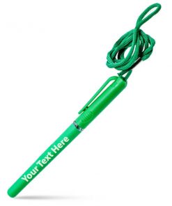 Green Rope Neck Customized Printed Ball Pen