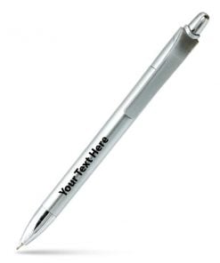 Metallic Silver Customized Printed Ball Pen