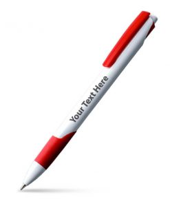 Red and White Customized Printed Ball Pen