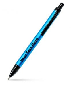 Blue and Black Unibody Customized Printed Ball Pen