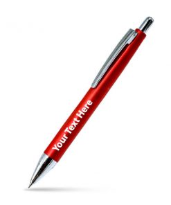 Basic Red and Silver Customized Printed Ball Pen