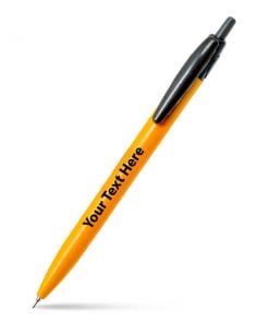 Yellow and Black Unibody Customized Printed Ball Pen