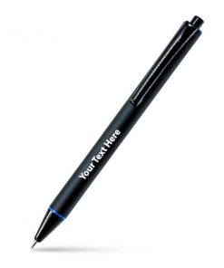 Basic Black and Blue Unibody Customized Printed Ball Pen