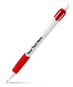 Red Rubber Customized Printed Ball Pen