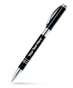 Black and Silver Customized Printed Ball Pen