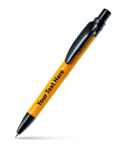 Basic Yellow Customized Printed Ball Pen