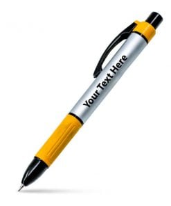 Metallic Yellow Unibody Customized Printed Ball Pen