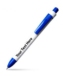White and Blue Customized Printed Ball Pen
