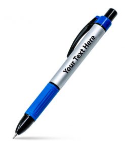 Metallic Blue Unibody Customized Printed Ball Pen
