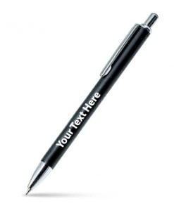 Black Unibody Click Customized Printed Ball Pen