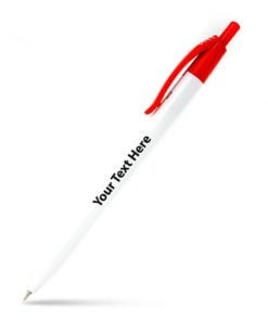 Red Cap Unibody Customized Printed Ball Pen