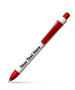 White and Red Customized Printed Ball Pen