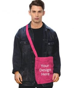Pink Customized Photo Printed Sling Side Bag