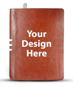 Caramel Brown Customized Photo Printed Leather Diary