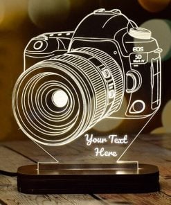 Camera Design Customized Acrylic Table Frame Lamp with Color Changing LED Light