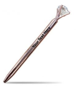 Rose Gold with Crystal Diamond Customized Metal Pen