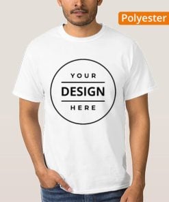 White Polyester Dri Fit Customized Half Sleeve Men's T-Shirt
