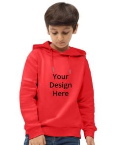 Red Customized Kid's Cotton Hoodie