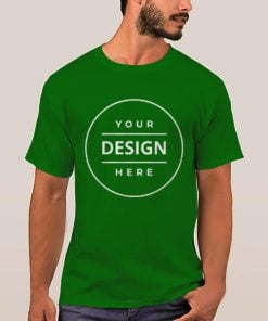 Green Customized Half Sleeve Men's Cotton T-Shirt
