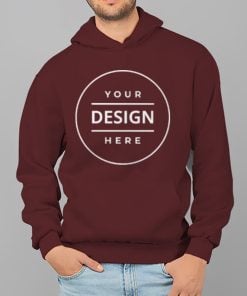 Maroon Customized Hoodie with Pockets