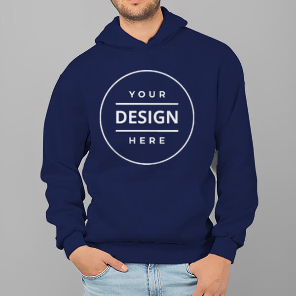 Buy Navy Blue Customized Hoodie with Pockets Online | yourPrint