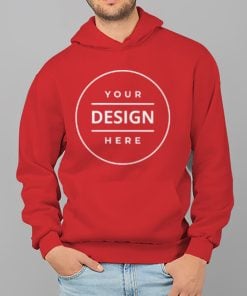 Red Customized Hoodie with Pockets