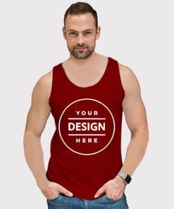 Maroon Customized Tank Top Vest for Men