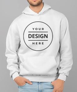 White Customized Hoodie with Pockets