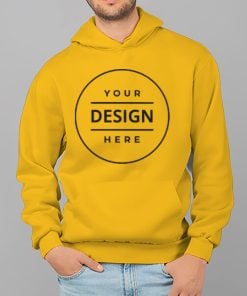 Yellow Customized Hoodie with Pockets