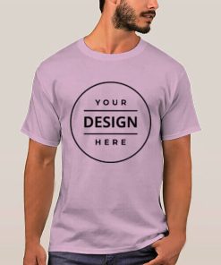 Lilac Customized Half Sleeve Men's Cotton T-Shirt