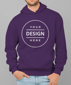 Purple Customized Unisex Hoodie with Pockets