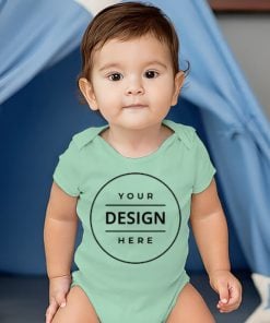 Mint Customized Photo Printed Infant Romper for Boys & Girls